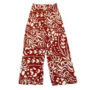 Joie High Waist Wide Leg Abstract Print Pants XS